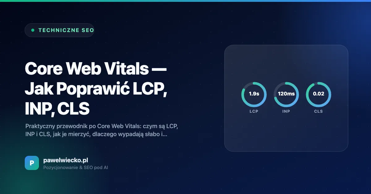 Core Web Vitals — Jak Poprawić LCP, INP, CLS
