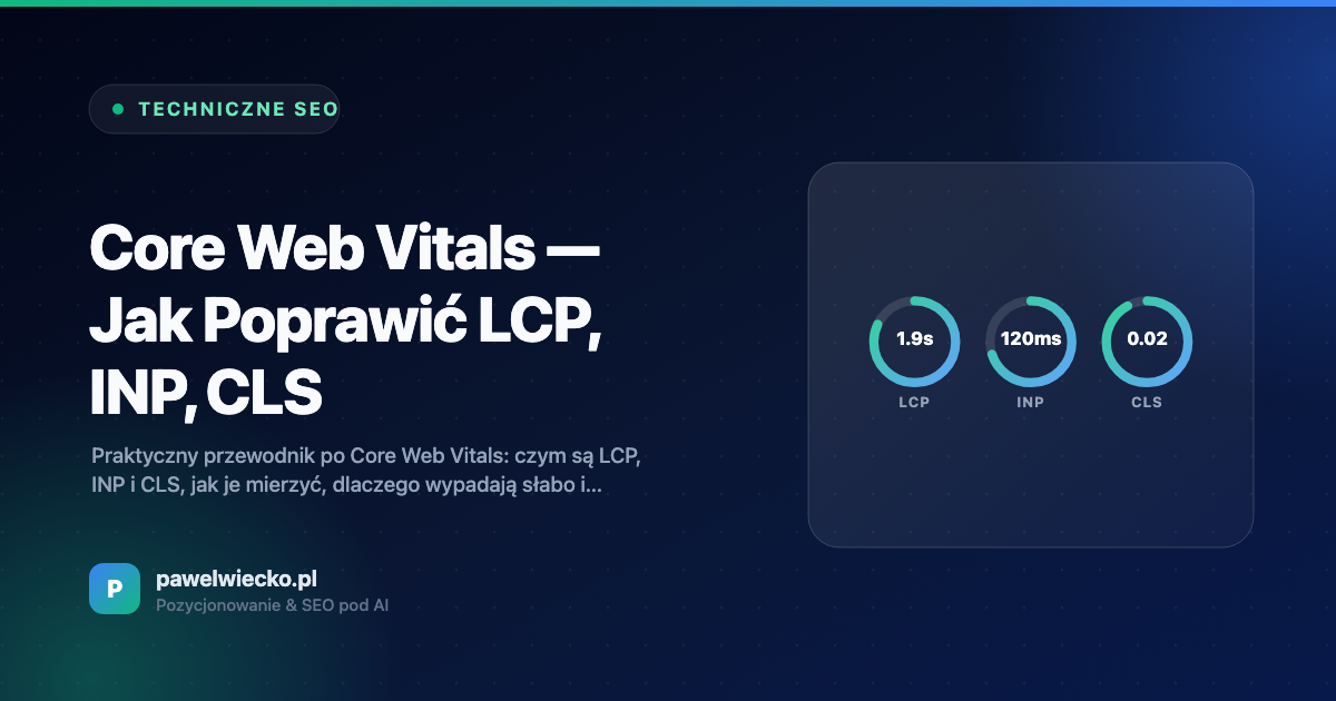 Core Web Vitals — Jak Poprawić LCP, INP, CLS