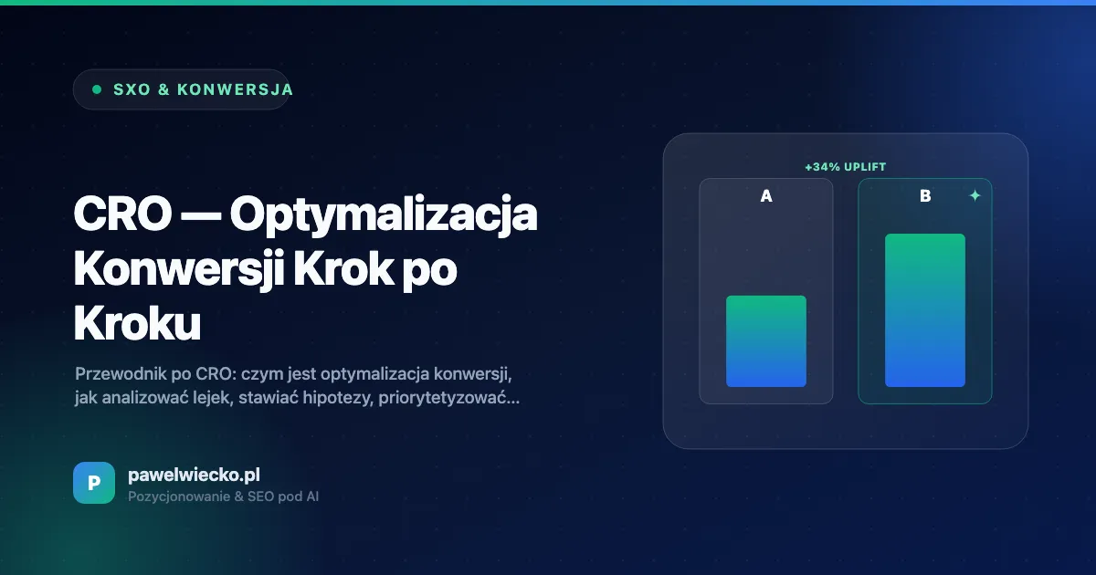 CRO — Optymalizacja Konwersji Krok po Kroku