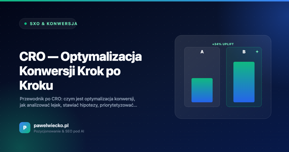 CRO — Optymalizacja Konwersji Krok po Kroku