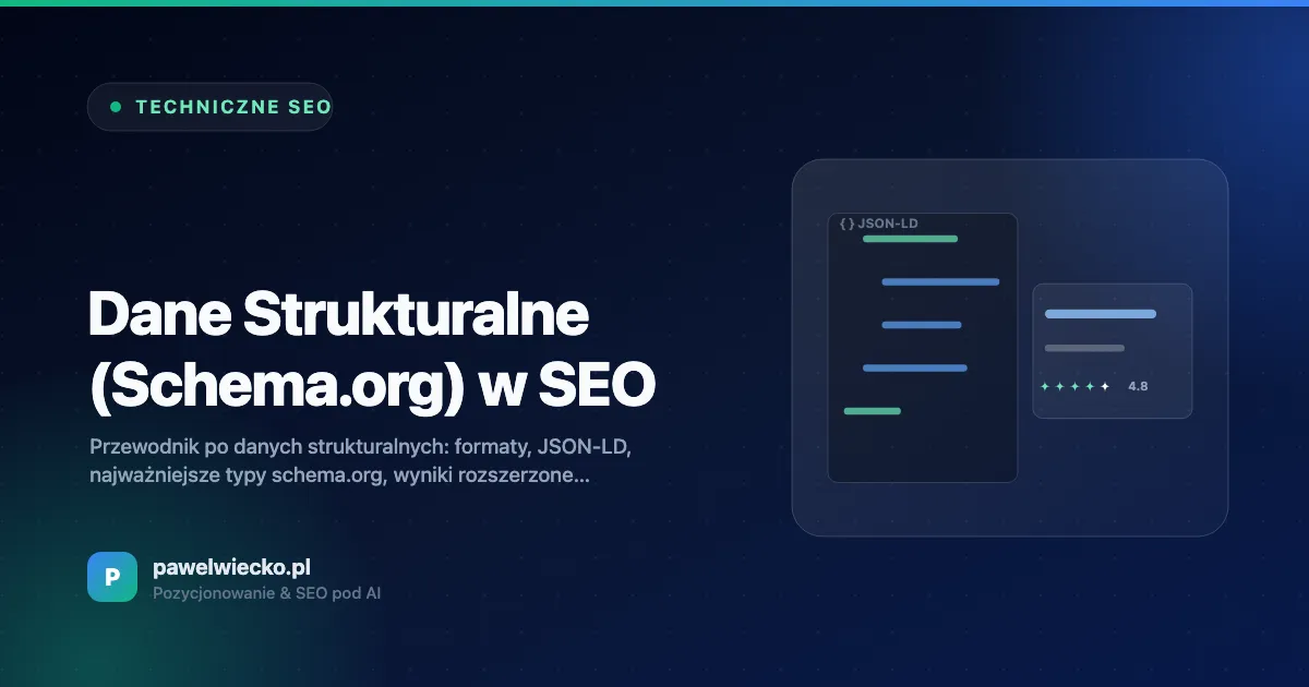 Dane Strukturalne w SEO — Schema.org, JSON-LD i Rich Results