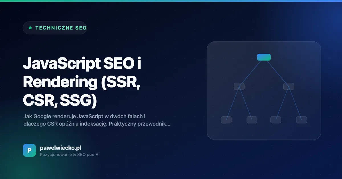 JavaScript SEO i Rendering (SSR, CSR, SSG)