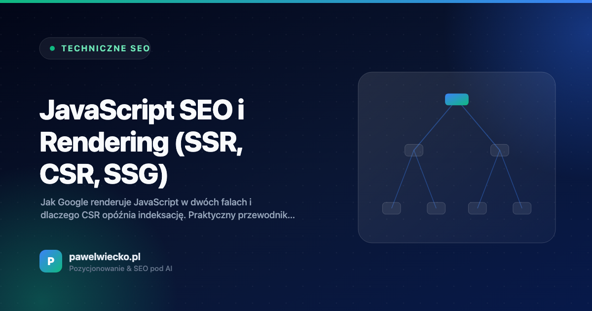 JavaScript SEO i Rendering (SSR, CSR, SSG)