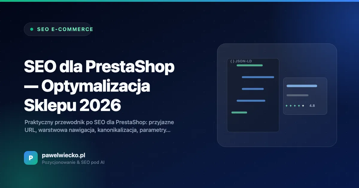 SEO dla PrestaShop — Optymalizacja Sklepu 2026