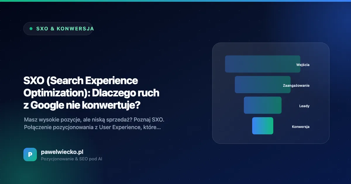 SXO w praktyce: jak łączyć SEO i UX, by ruch konwertował