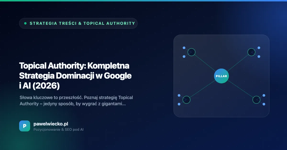 Topical Authority — Strategia Dominacji w Google i AI (2026)