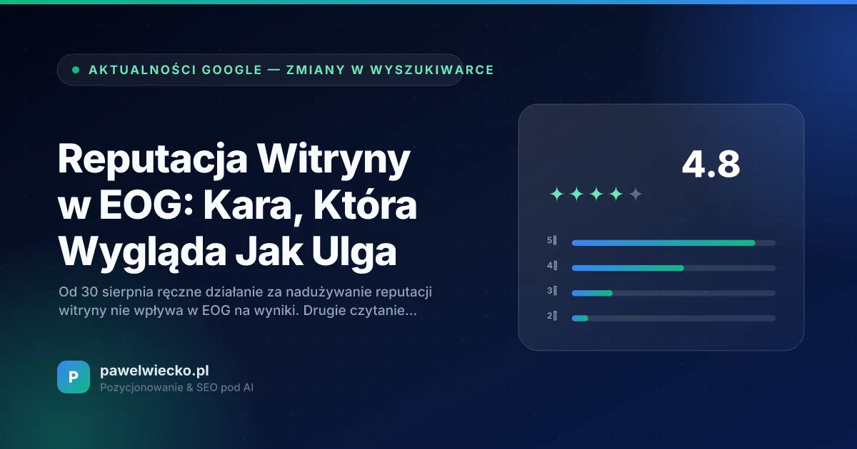 Reputacja Witryny w EOG: Kara, Która Wygląda Jak Ulga
